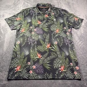 Macade Golf Concept Mens XL Tropical Bird of Paradise Floral Performance Polo